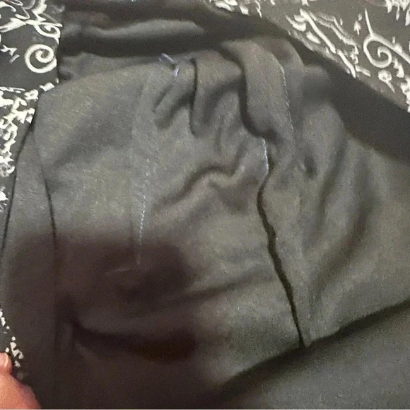 Black & white paisley asymmetrical dress with tie straps size 1X - Picture 7 of 12